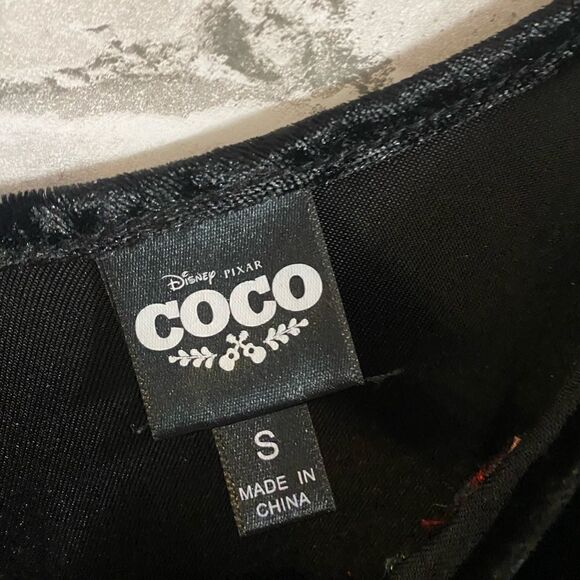 Disney Black Velvet Coco Dress Size S - Picture 5 of 7